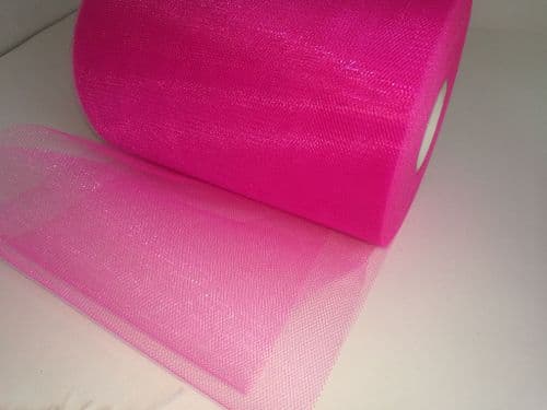 Shocking Pink Shimmer Shiny Tulle Roll Eurotulle