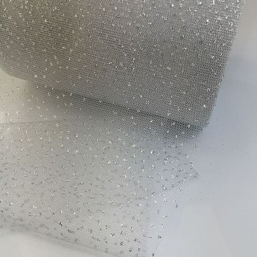 Silver Enhance Sparkle Soft Tulle 6" x 100 Y