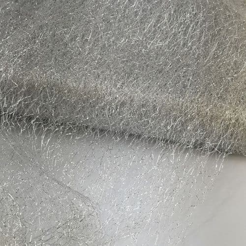 Silver Spider Metallic Tulle Netting Fabric