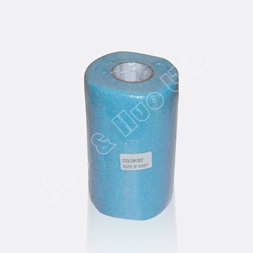 Sky Blue Glitter Tulle Roll D07
