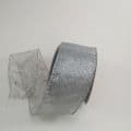 Sliver Wired Ribbon  6.2cm