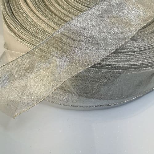 Sliver Wired Ribbon 6.2cm