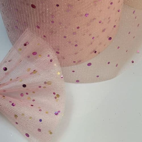 Sparkle Tulle Pink I 09 Enhanced Soft Tulle