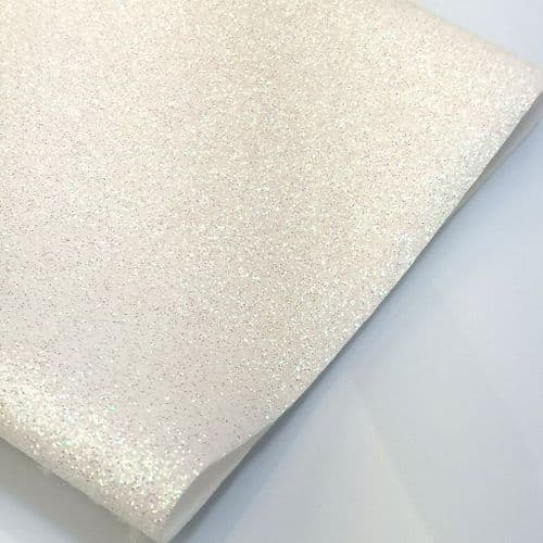 Sparkle White 54" Fine Glitter Fabric