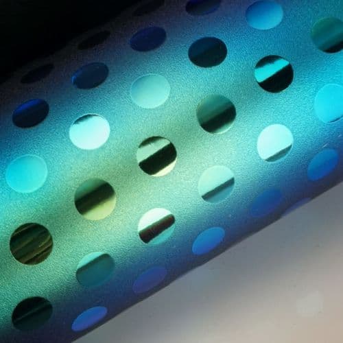 Spotty Aurora Leatherette Fabric Eurotulle
