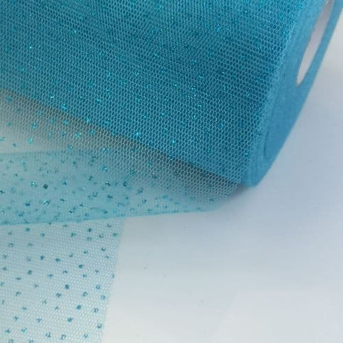 Turquoise Enhance Sparkle Soft Tulle 6" x 100 Y