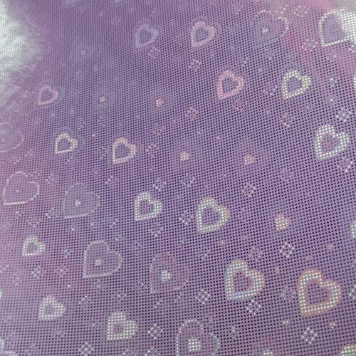 Twinkle Hearts Lavender Fabric Eurotulle