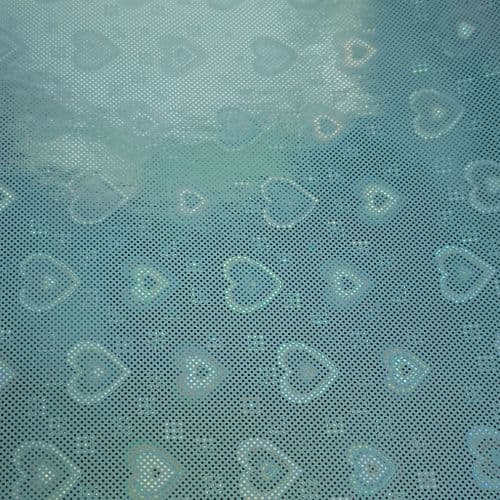 Twinkle Hearts Marine Blue Fabric Eurotulle