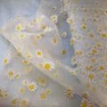 White Daisy Soft Tulle Fabric Eurotulle