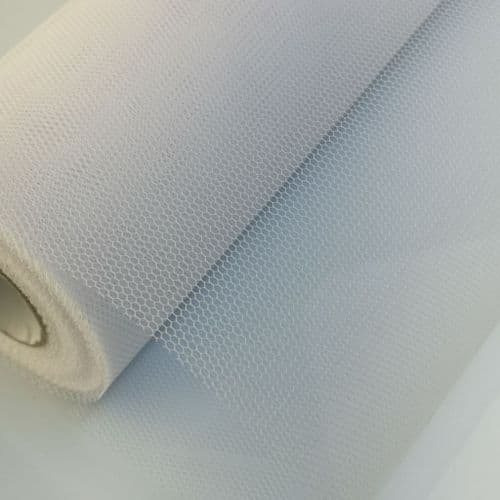 White Stiff Tulle Stiff Netting Roll Fabric 12inch x25 Yards Eurotulle