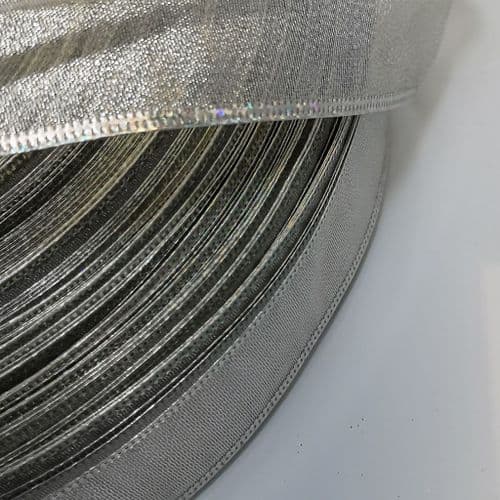 Wired Silver Ribbon 38 mm Eurotulle