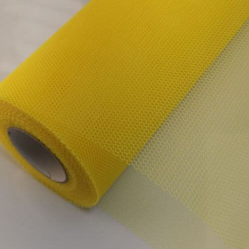 Yellow Stiff Tulle Stiff Netting Roll Fabric 12 inch x 25 Yards Eurotulle