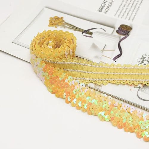 Yellow Stretch Sequin