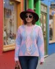 ARGYLE ROUND NECK KNIT
