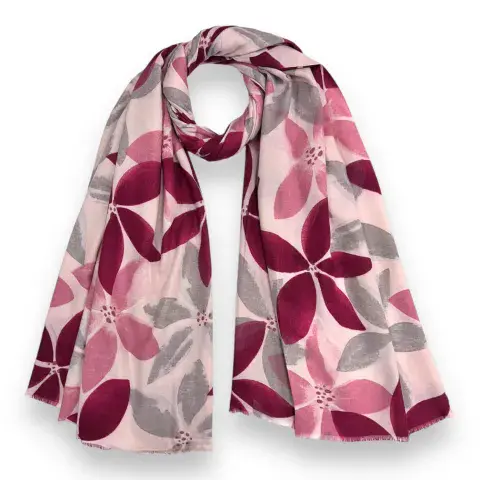 ASH TREE LEAVES PRINT SOFT SCARF