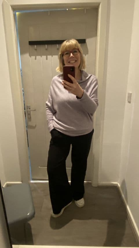 ASYMMETRIC KNIT PALE GREY