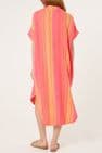 AZTEC PRINT COTTON CHEESECLOTH SHIRT DRESS