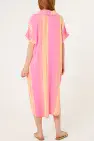 AZTEC PRINT COTTON CHEESECLOTH SHIRT DRESS
