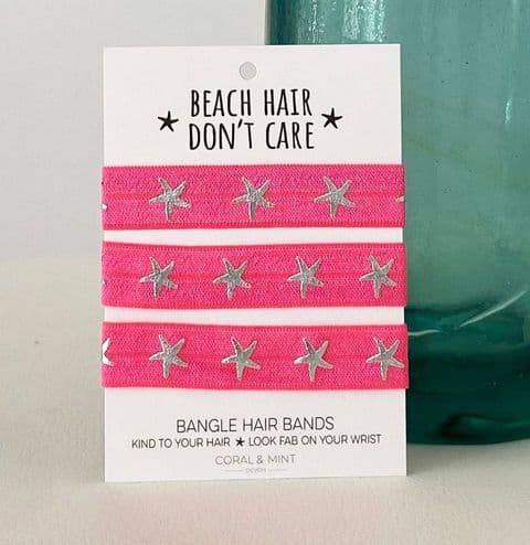 BEACH HAIR BANGLE BANDS PINK