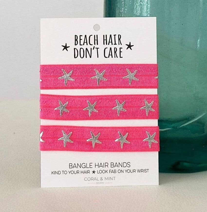 BEACH HAIR BANGLE BANDS PINK