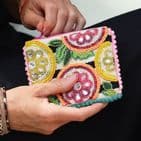 BEADED CITRUS SLICE PURSE