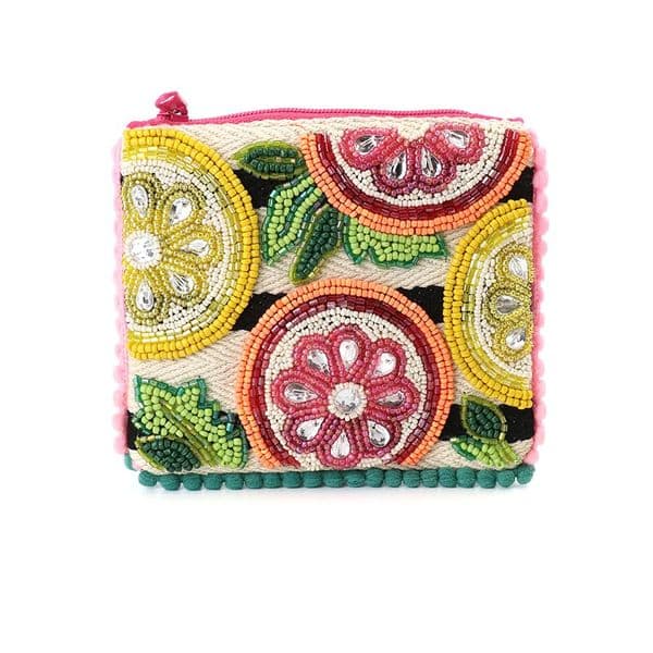 BEADED CITRUS SLICE PURSE