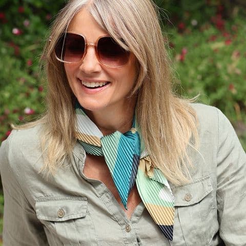 BEIGE/ CRM  MIX RECYCLED CRINKLE SCARF