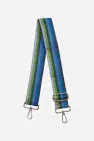 BLUE GREEN GLITTER STRIPE STRAP GOLD