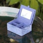 BLUE VELVET SAKURA EMBROIDERED JEWELLERY BOX