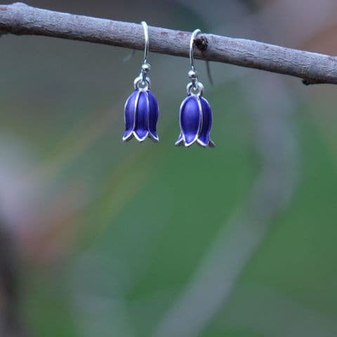 BLUEBELL SINGLE DROP FLOWER EARRINGS