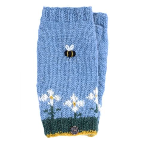 BOTANICAL WRISTWARMERS IN DAISY