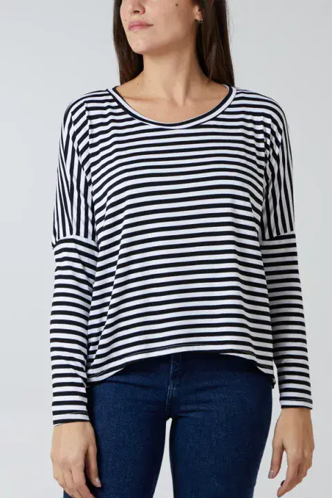 BRETON STRIPE ROUND NECK TOP