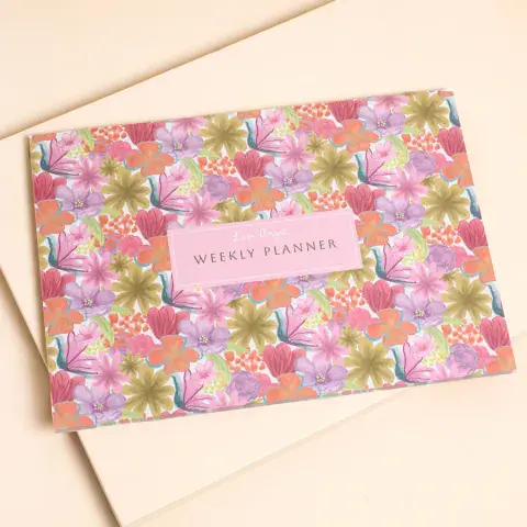 BRIGHT FLORAL DESKTOP WEEKLY PLANNER