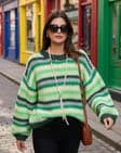BRIGHT SPARKLY STRIPE KNIT