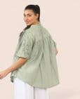 BRODERIE ANGLAISE SMOCK BLOUSE