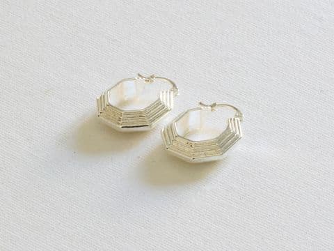 CARA GEO EARRINGS SILVER