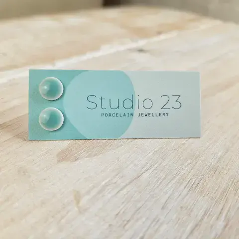 CERAMIC CIRCLE STUD EARRINGS