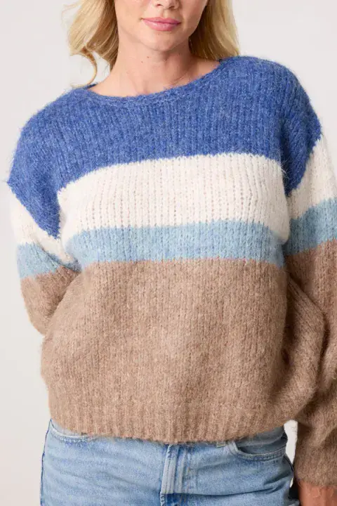 COLOUR BLOCK KNIT JUMPER