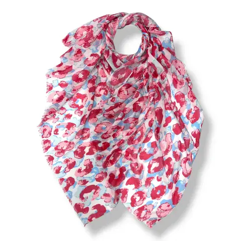 COLOURFUL LEOPARD PRINT SCARF