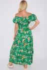 COLOURFUL PRINTED FLORAL BUTTON MAXI
