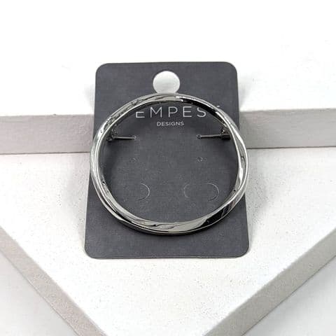 CONTEMPORARY RING BROOCH SILVER