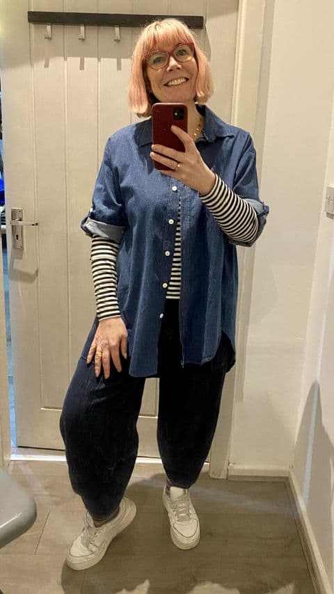 COTTON JERSEY FRONT POCKET COCOON PANTS