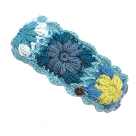 CROCHET HEADBAND IN EAU DE NIL