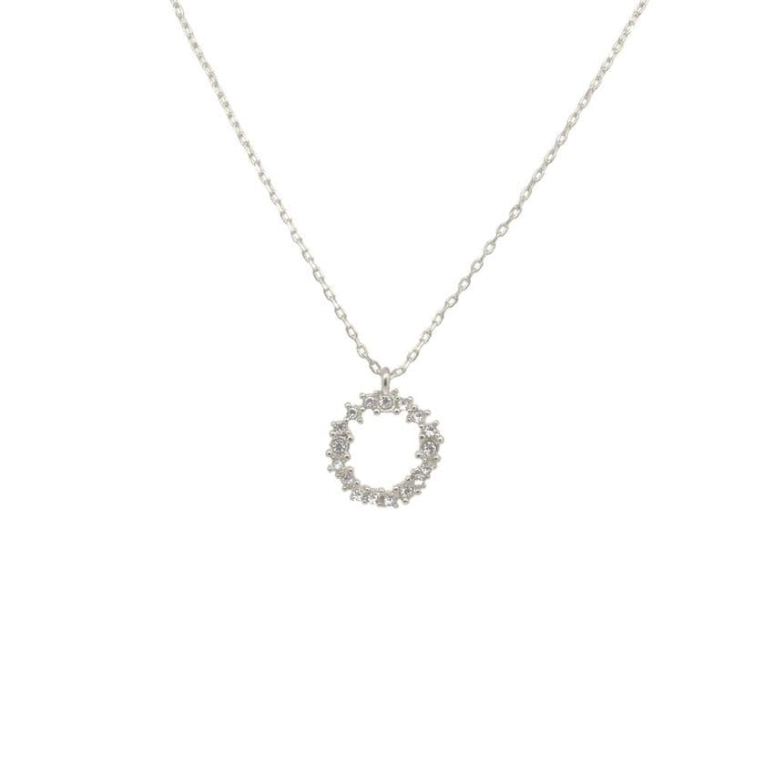 CRYSTAL CLUSTER CIRCLE NECKLACE