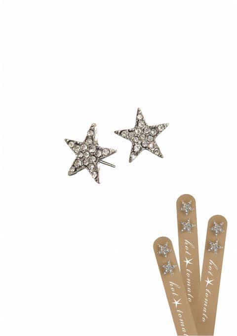 CRYSTAL STAR STUDDED EARRINGS