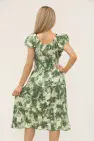 DAISY PRINTED BUTTON DETAIL DRESS