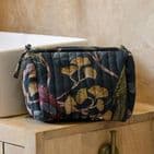 DUSKY MIX TROPICAL QUILTED MAKE UP BAG LG