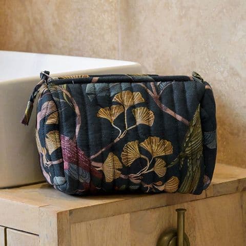 DUSKY MIX TROPICAL QUILTED MAKE UP BAG SML