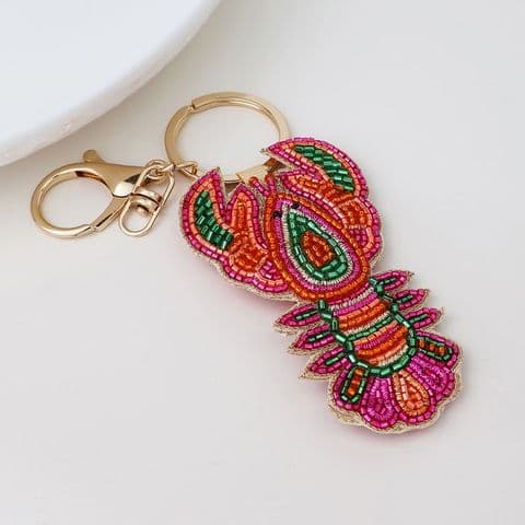 EMBELLISHED LOBSTER BAG CHARM-KEYRING