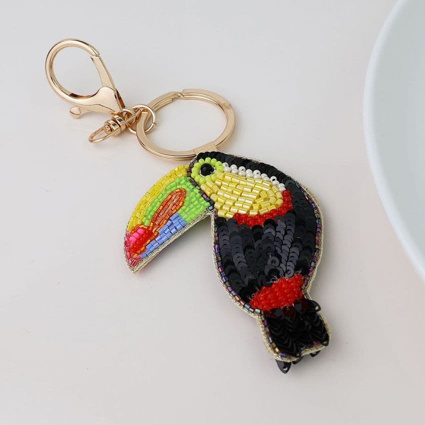 EMBELLISHED TOUCAN BAG CHARM-KEYRING